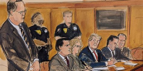 Courtroom Sketches Capture Former President Donald Trump's Arraignment ...