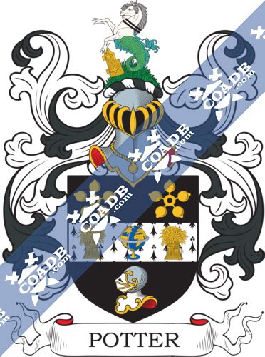 Potter Family Crest, Coat of Arms and Name History