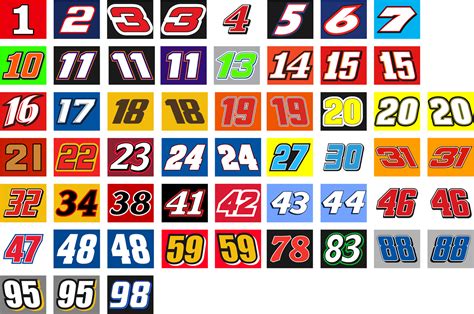 NASCAR Car Number Logo