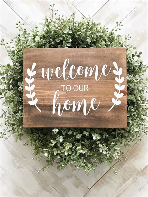 Welcome To Our Home Outdoor Sign – Dusty Rose Home | Our home sign ...