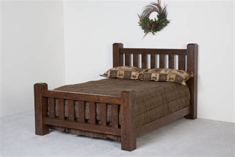 Lumberjack Barnwood Bed - Viking Log Furniture