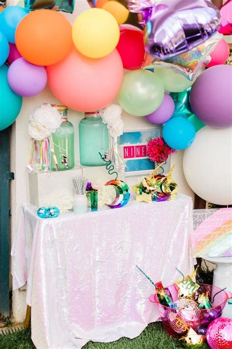 Kara's Party Ideas "Cloud Nine" Rainbow 9th Birthday Party | Kara's ...