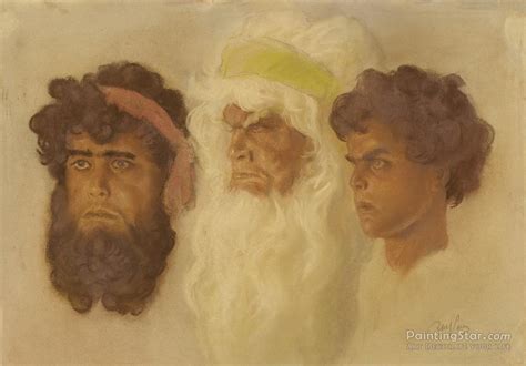 Abraham, Isaac And Jacob Artwork By Abel Pann Oil Painting & Art Prints ...