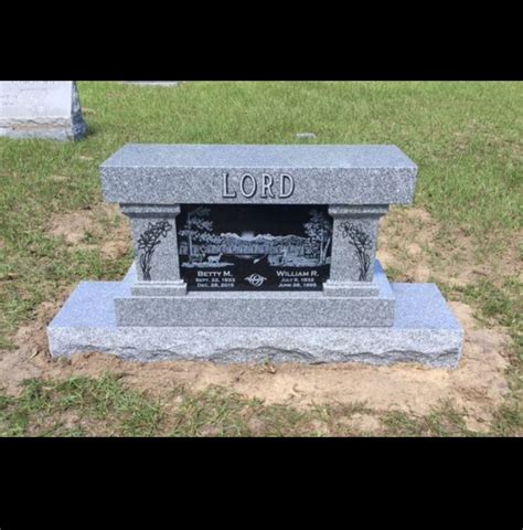 Premium Grey granite cremation bench | Memorial benches, Headstones ...