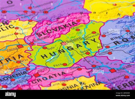 Europe, map of Hungary Stock Photo - Alamy