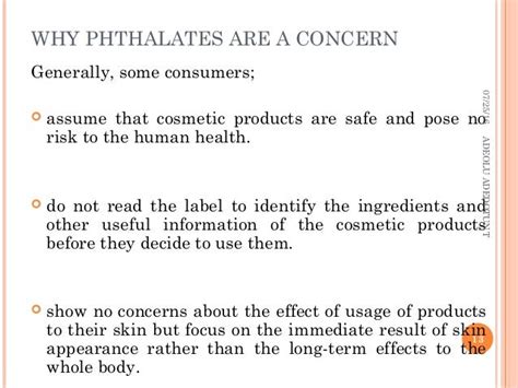 PHTHALATES IN COSMETICS: RISK ON THE HEALTH AND ENVIRONMENT