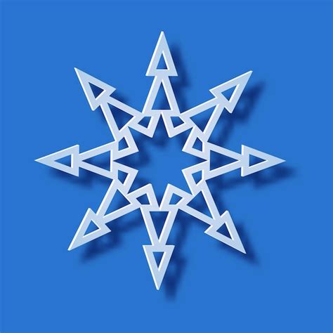 Premium Vector | Snowflake christmas decoration. paper cut style