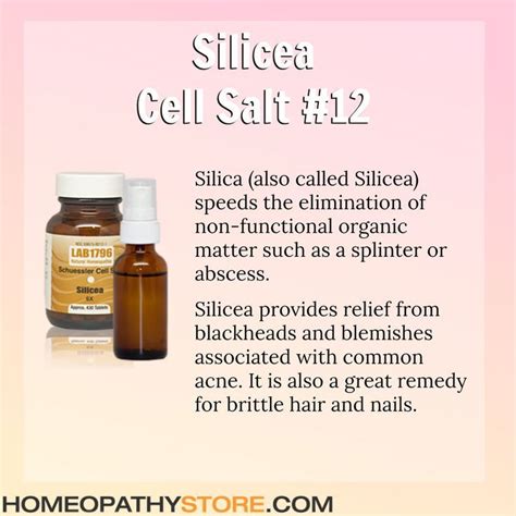 Silicea #12 | Natural Living | Homeopathy, Homeopathic medicine ...