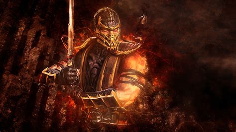 mortal kombat, scorpion, sword Wallpaper, HD Games 4K Wallpapers ...