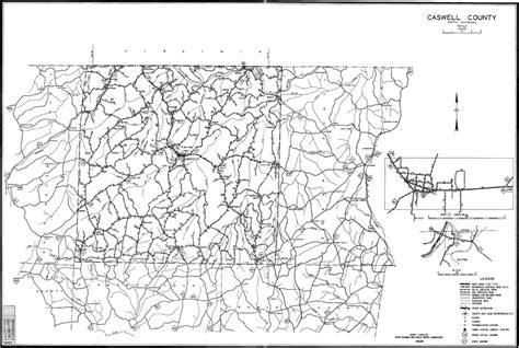 1949 Road Map of Caswell County, North Carolina