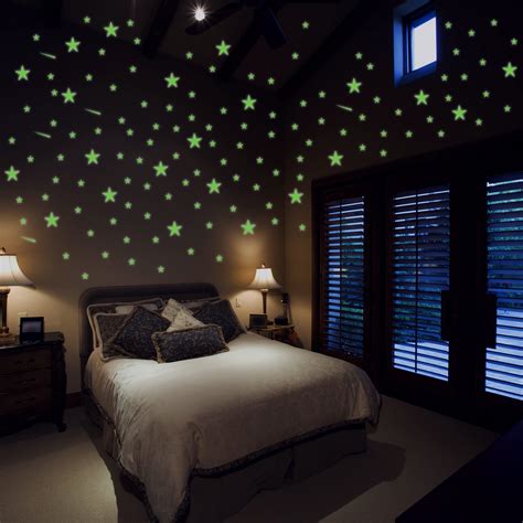 Glow in The Dark Stars 258 PCS for Glow Star Ceiling Decoration Wall ...