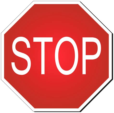 Stop Road Sign PNG Clipart