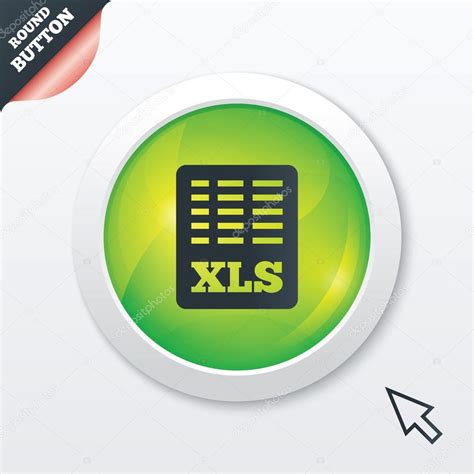 Excel file document icon. Download xls button. — Stock Photo ...