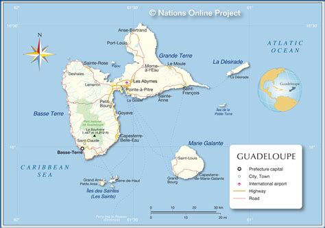 Map of Guadeloupe - Nations Online Project