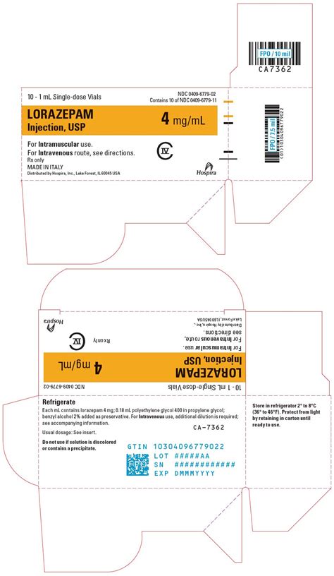 Lorazepam Injection - FDA prescribing information, side effects and uses