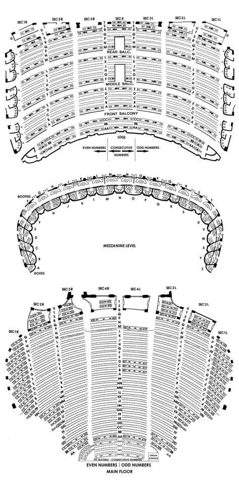 Chicago Theatre Seating Map - Printable Map