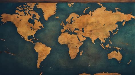 Premium AI Image | Vintage World Map Wallpaper Explore the Globe