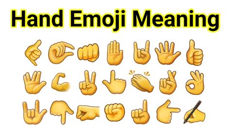 Hand Emoji Meanings Emojis Meanings English Phrases Learn English | The ...