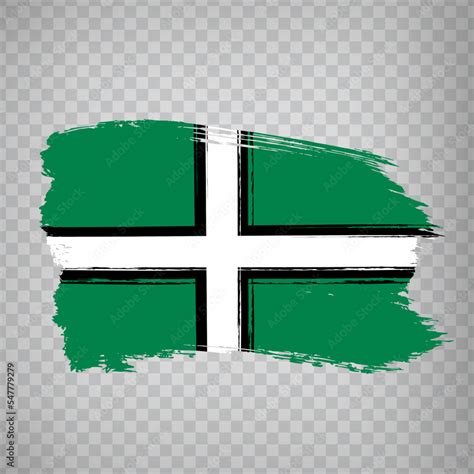 Flag Devon from brush strokes. Flag Devon on transparent background for ...