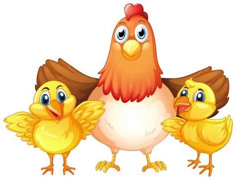 Chicken and chick character 418264 Vector Art at Vecteezy