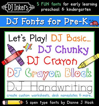 Fabulous fonts for teachers and creating smiles by DJ Inkers