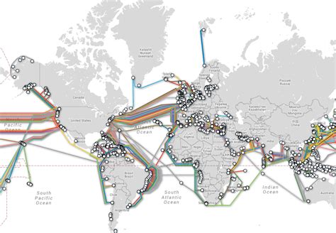 Submarine Cable Map - Shows all underwater cables and who owns them