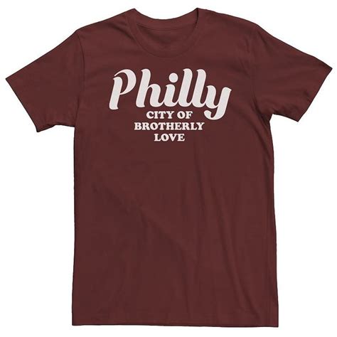 Men's Philly City Of Brotherly Love Bold Title Tee | Philadelphia tee ...