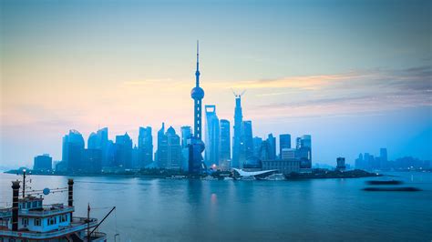 Skyline of Shanghai at dawn image - Free stock photo - Public Domain ...