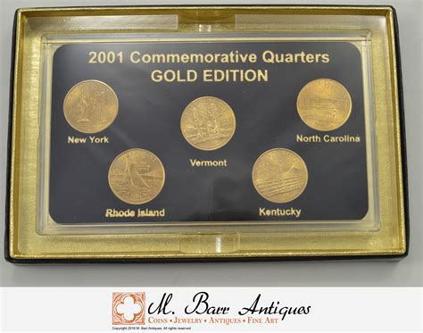 Historic Coin Collection - 50 States Commemorative Quarters 2001 Gold ...