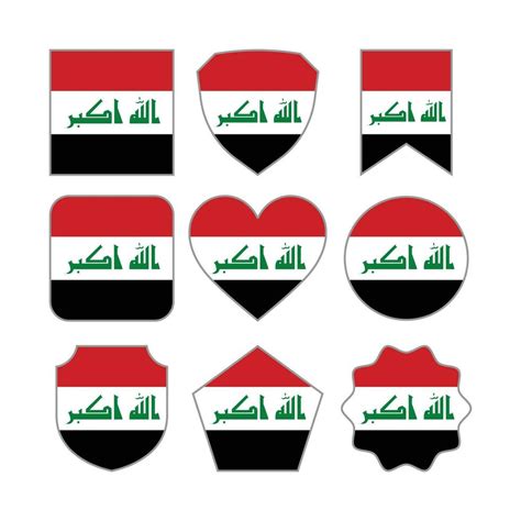 Modern Abstract Shapes of Iraq Flag Vector Design Template 36515736 ...