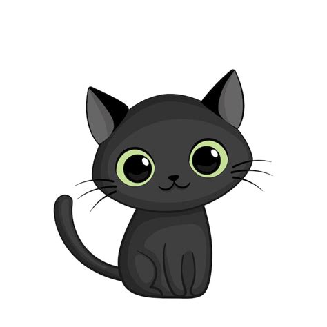 Premium Vector | Vector illustration of cute black cat