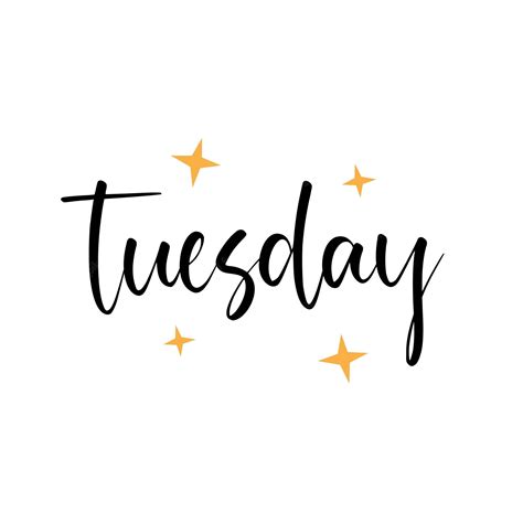 Premium Vector | Tuesday calligraphy lettering isolated illustration ...