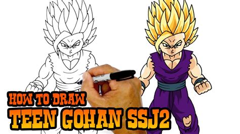 Dragon Ball Z Gohan Drawing - Dragon Ball Z Drawing Super Saiyan 2 Teen ...