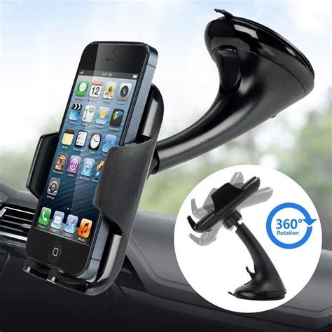 Car Phone Mount Holder for Car Dashboard Windshield, Cell Phone Cradle ...