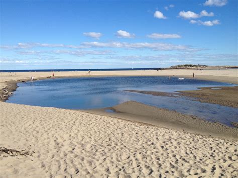 Moose in Maine: Popham Beach: Blue Sky and Water