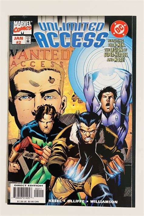 Lot x2 Unlimited Access #1 2 Marvel DC Crossover 1997 Spider-Man Wonder ...