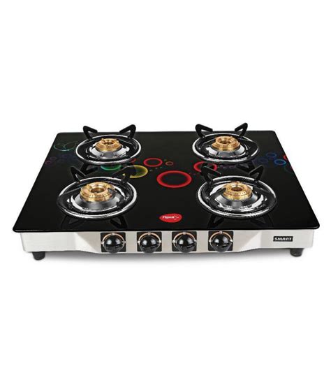 Pigeon apollo 4 br 4 Burner Glass Manual Gas Stove Price in India - Buy ...