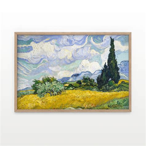 Vincent Van Gogh Wheat Fields With Cypresses Nature - Etsy