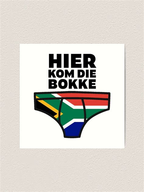 "Hier kom die bokke - Springboks - South Africa" Art Print for Sale by ...