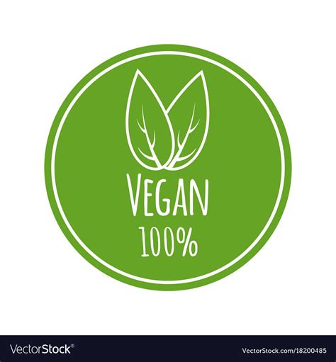 Vegan logo round eco green logo vegan Royalty Free Vector