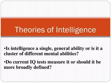 PPT - Theories of Intelligence PowerPoint Presentation, free download ...