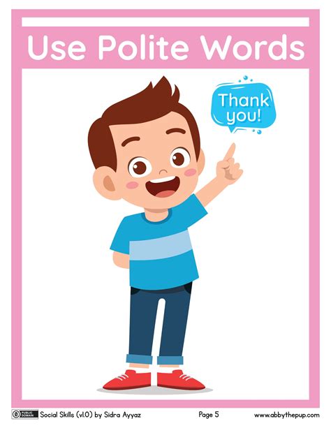 Use Polite Words printable poster for children | Free Printable ...