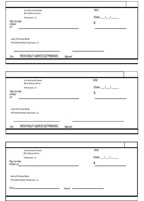 Free Fillable Blank Check Templates (How to Fill) - Word, PDF