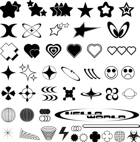 Y2k Shapes Vector Art, Icons, and Graphics for Free Download