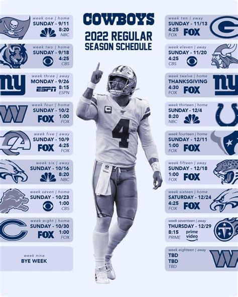 Dallas Cowboys 2023 Schedule Printable