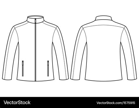 Jacket template - front and back Royalty Free Vector Image