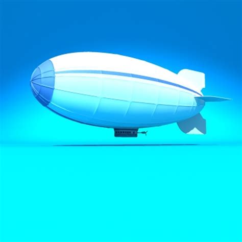 3d model blimp zeppelin airship