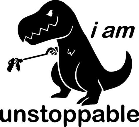 I Am Unstoppable Dinosaur Cut Vinyl Decal - Etsy