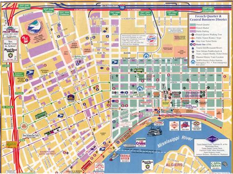 French Quarter Map Nola | Adams Printable Map