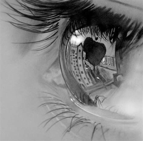 Eye reflection sketch | Eye drawing, Reflection painting, Reflection ...